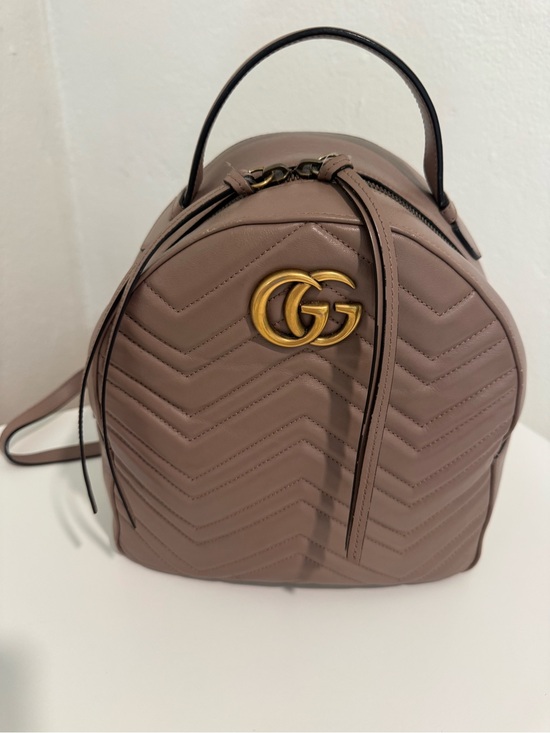 Gucci Handbags - Gucci Quilted Mini Backpack in Dusty Taupe with Gold Hardware